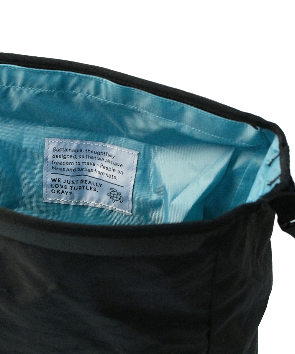 bike bags made from recycled fish nets Axiom Ocean-X Pannierpack 16+ Waterproof Rear Bike Pannier – Compact Commuter Bag – Axiom Gear